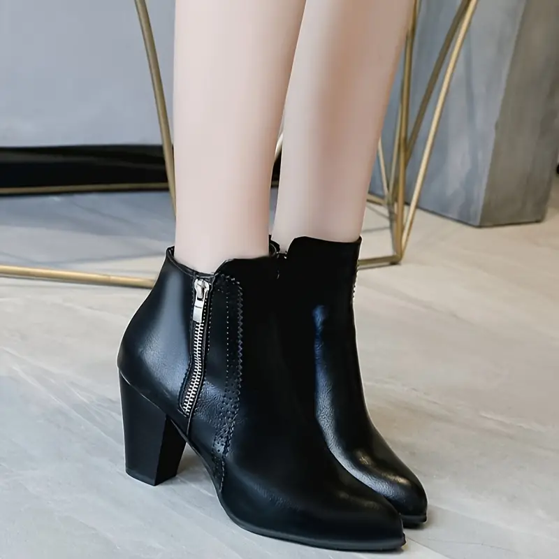 AMARISA™ WOMEN'S SOFT SOLE CHUNKY HEELED ANKLE BOOTS - Image 6