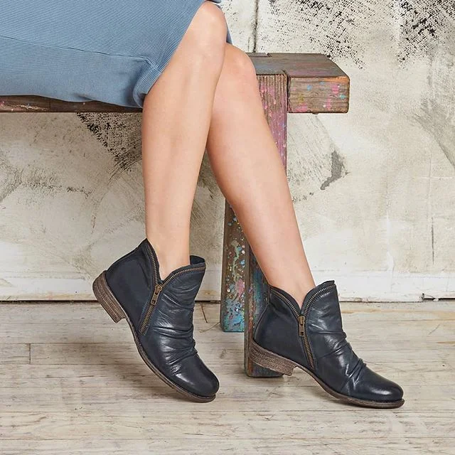 WOMEN ZIPPER WATERPROOF ANKLE-SUPPORT BOOTS 2025 - Image 11