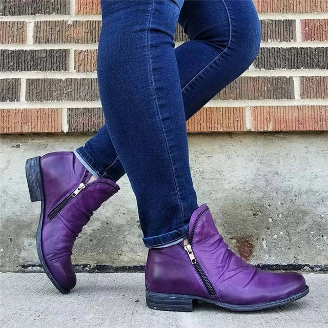 WOMEN ZIPPER WATERPROOF ANKLE-SUPPORT BOOTS 2025 - Image 3