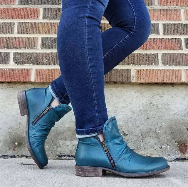 WOMEN ZIPPER WATERPROOF ANKLE-SUPPORT BOOTS 2025 - Image 4