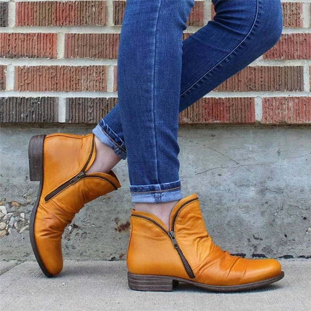 WOMEN ZIPPER WATERPROOF ANKLE-SUPPORT BOOTS 2025 - Image 5