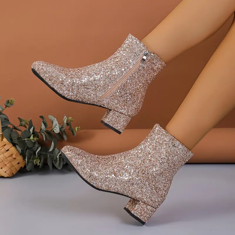 ELLARIA™ WOMEN'S PATTERN HEEL PARTY BOOTS - Image 3