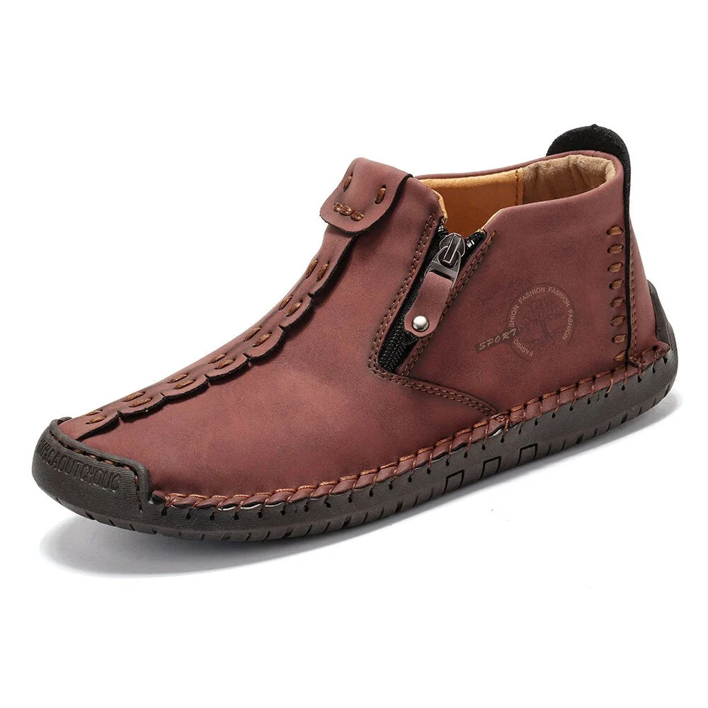 MEN'S ZIPPER OUTDOOR HAND-SEWN TOOLING SHOES 2025 - Image 10