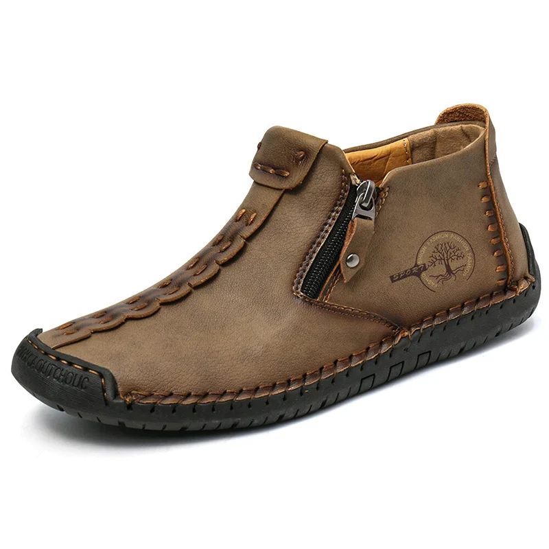MEN'S ZIPPER OUTDOOR HAND-SEWN TOOLING SHOES 2025 - Image 11