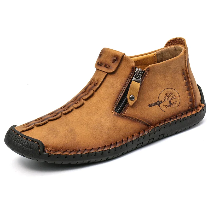 MEN'S ZIPPER OUTDOOR HAND-SEWN TOOLING SHOES 2025 - Image 12