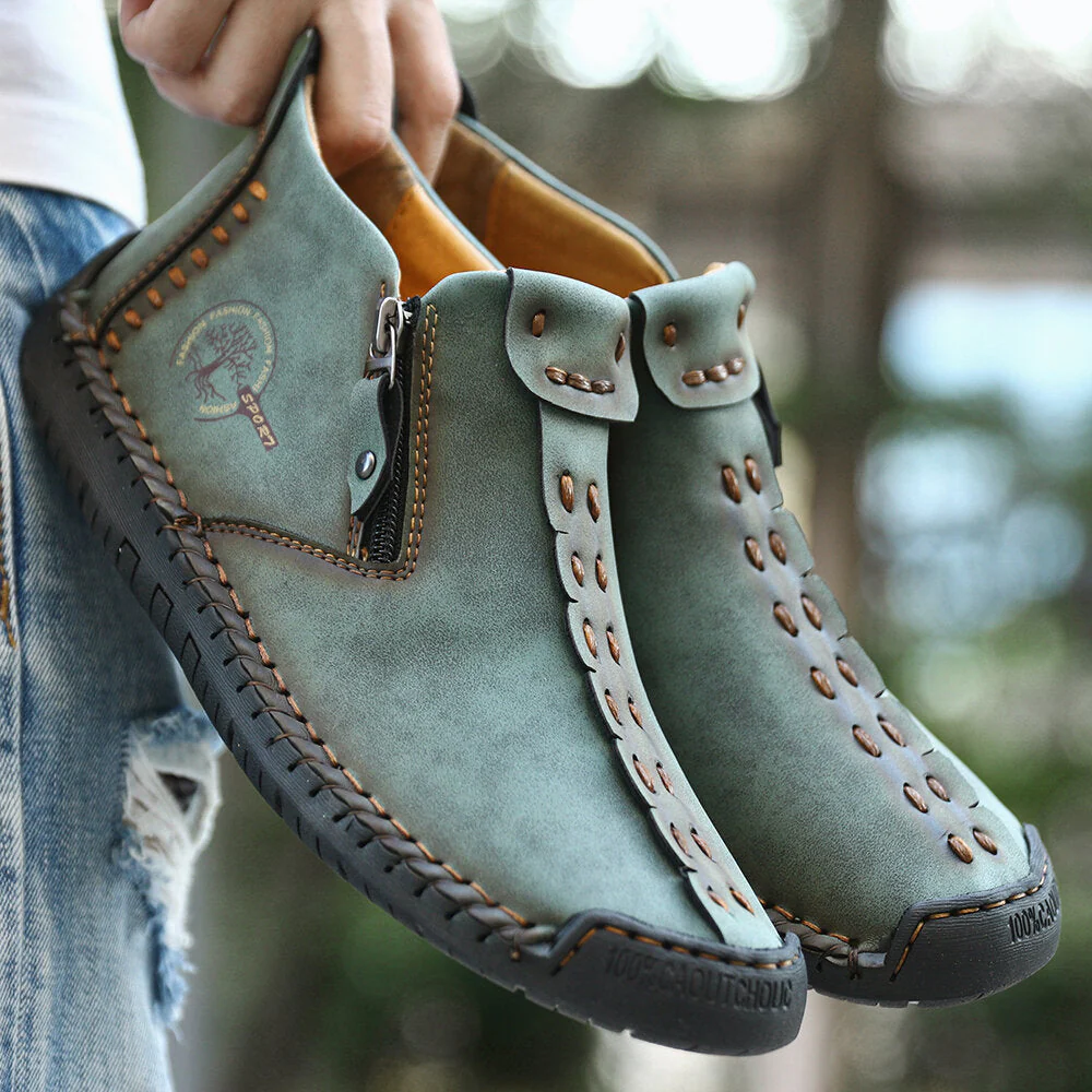 MEN'S ZIPPER OUTDOOR HAND-SEWN TOOLING SHOES 2025 - Image 6