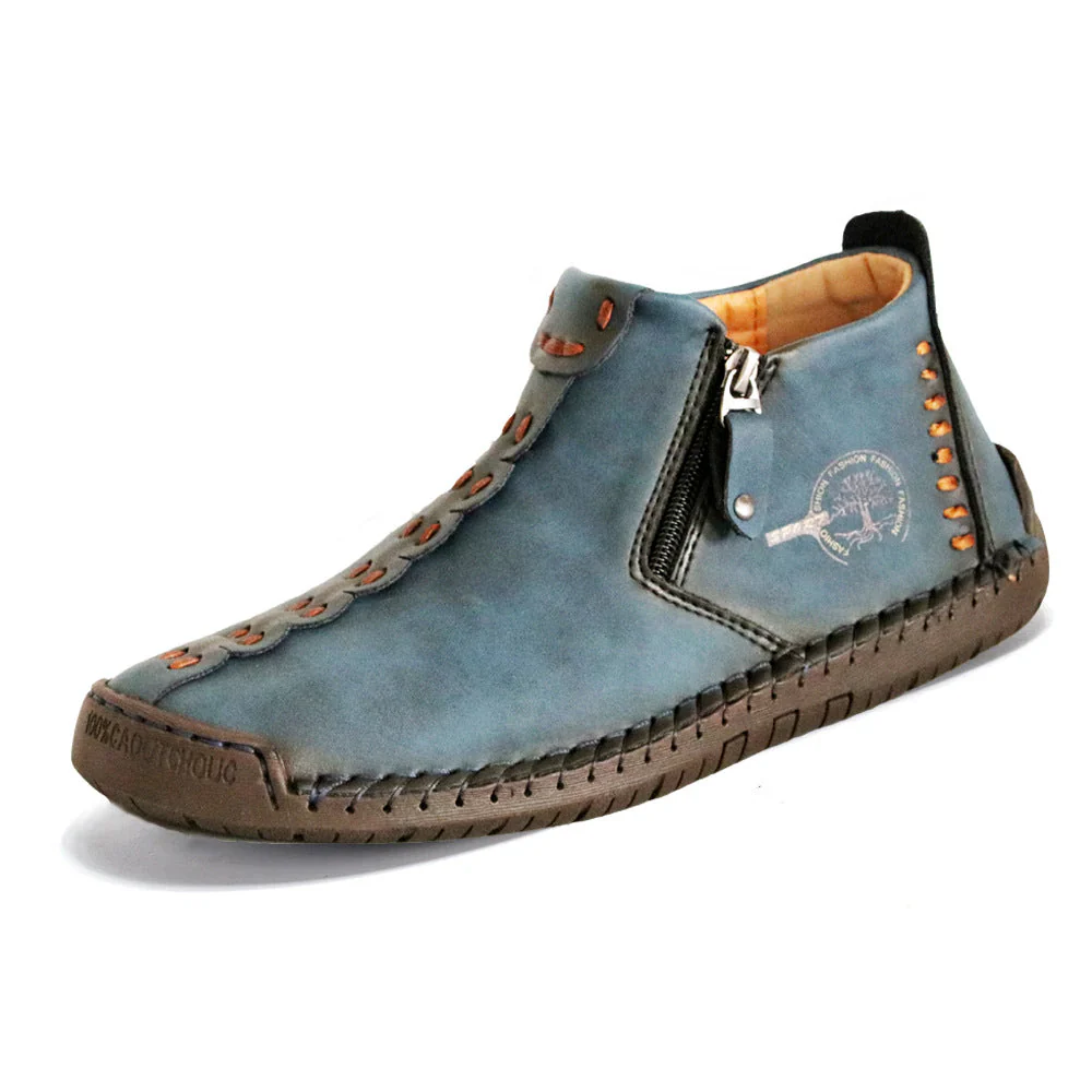 MEN'S ZIPPER OUTDOOR HAND-SEWN TOOLING SHOES 2025 - Image 7