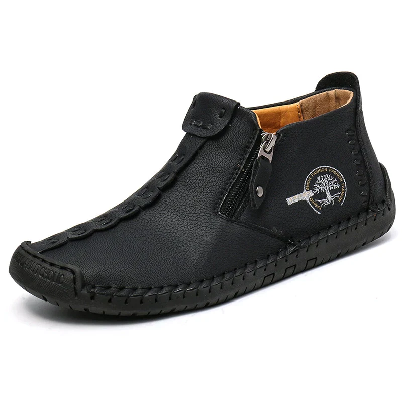 MEN'S ZIPPER OUTDOOR HAND-SEWN TOOLING SHOES 2025 - Image 8