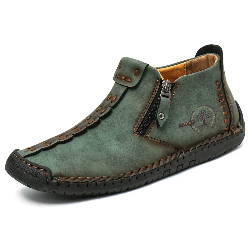 MEN'S ZIPPER OUTDOOR HAND-SEWN TOOLING SHOES 2025 - Image 9