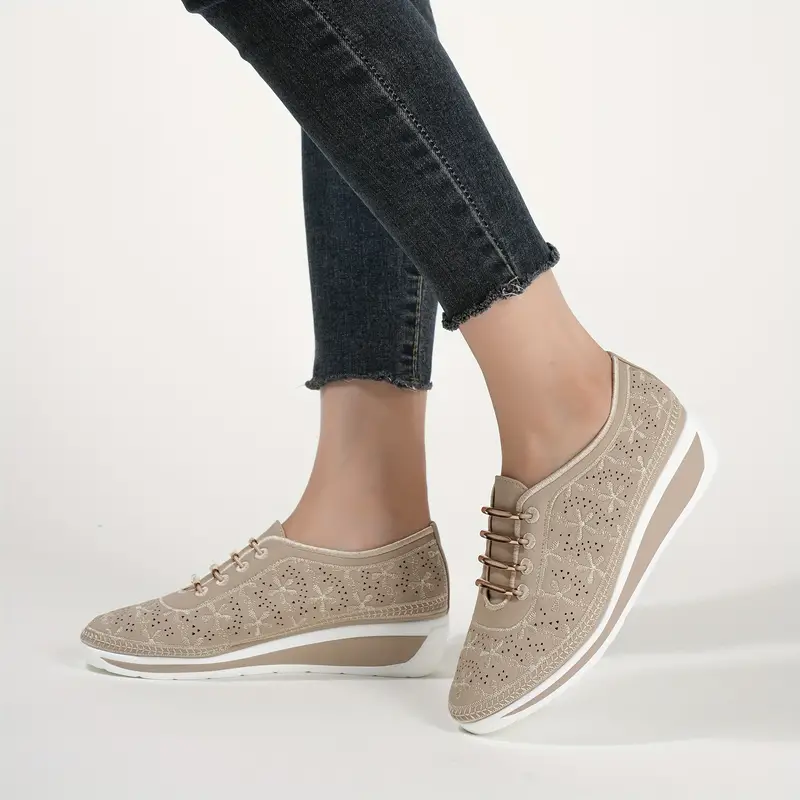LAYLA™ CASUAL LOW TOP WEDGE ORTHOPEDIC SNEAKERS - Image 11