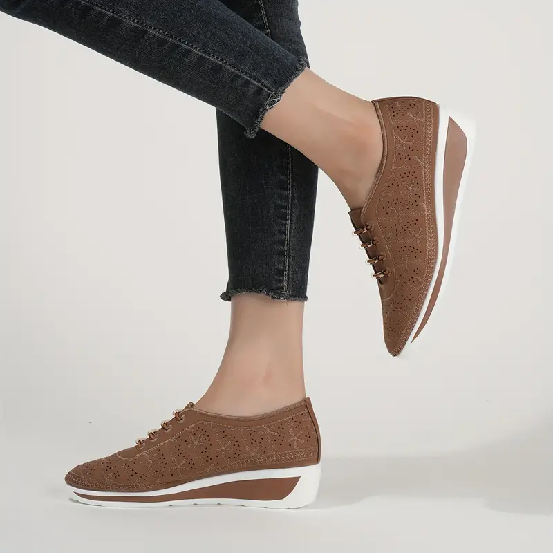LAYLA™ CASUAL LOW TOP WEDGE ORTHOPEDIC SNEAKERS - Image 4