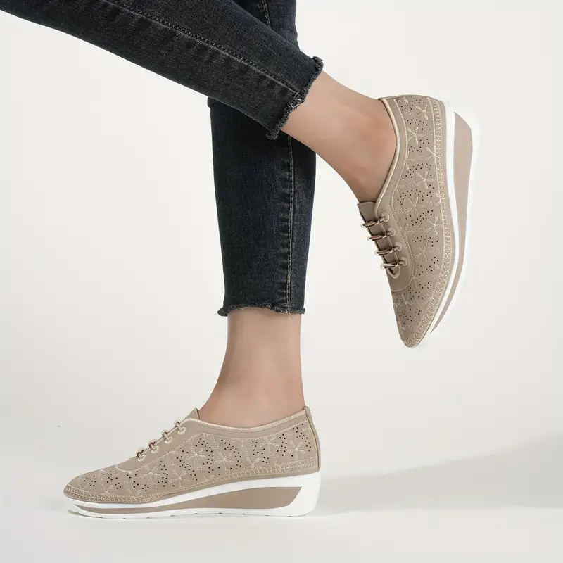 LAYLA™ CASUAL LOW TOP WEDGE ORTHOPEDIC SNEAKERS - Image 5