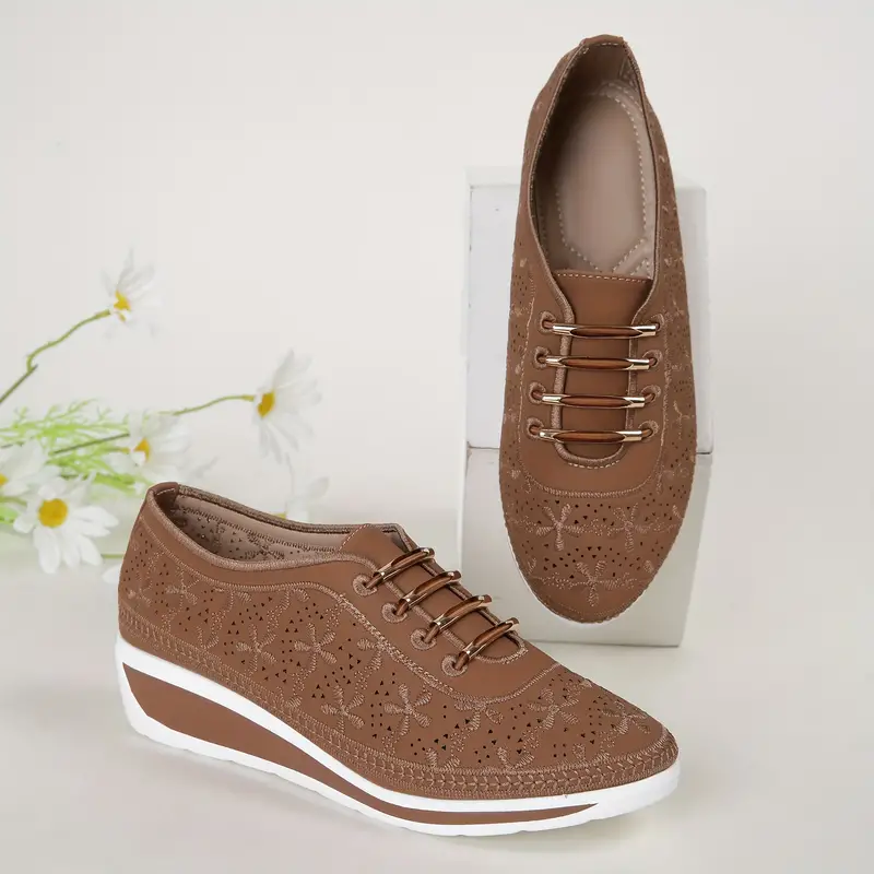 LAYLA™ CASUAL LOW TOP WEDGE ORTHOPEDIC SNEAKERS - Image 7