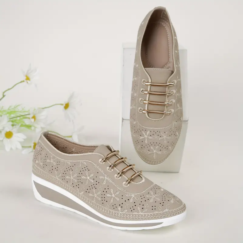 LAYLA™ CASUAL LOW TOP WEDGE ORTHOPEDIC SNEAKERS - Image 8