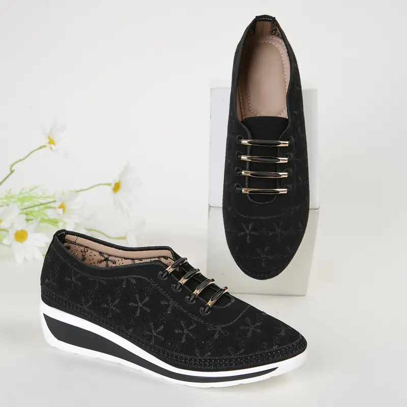 LAYLA™ CASUAL LOW TOP WEDGE ORTHOPEDIC SNEAKERS - Image 9