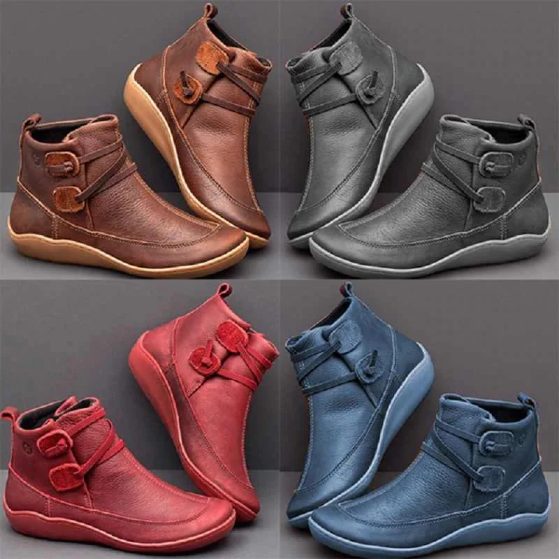 PREMIUM SOFT UNISEX ORTHO VEGAN LEATHER BOOTS - Image 5