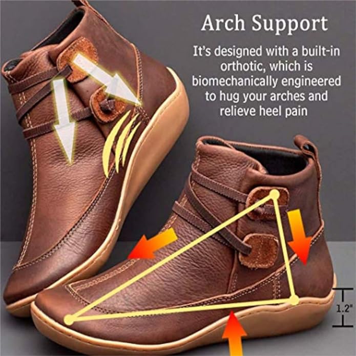 PREMIUM SOFT UNISEX ORTHO VEGAN LEATHER BOOTS - Image 8