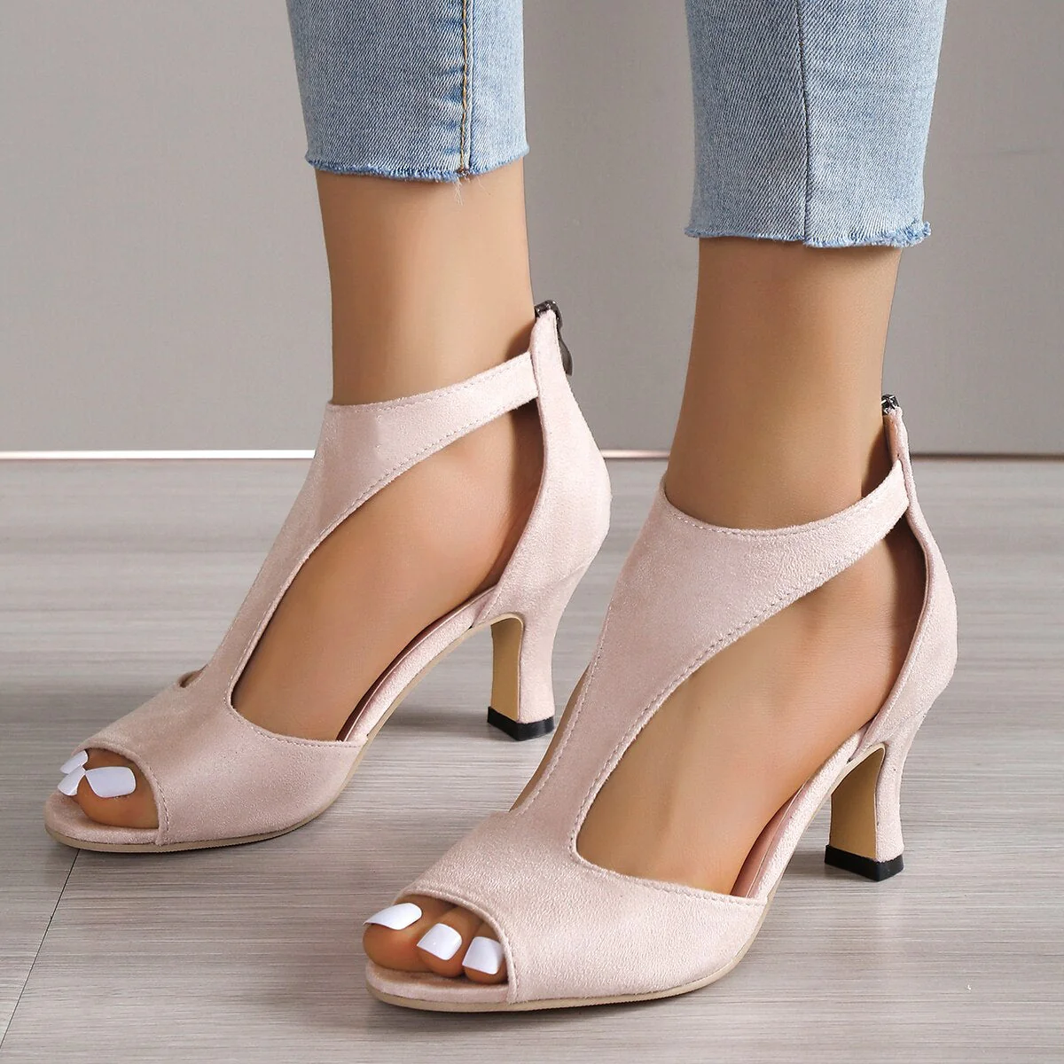 WOMEN ORTHOPEDIC MID-HEEL ROUND TOE SANDALS - Image 8