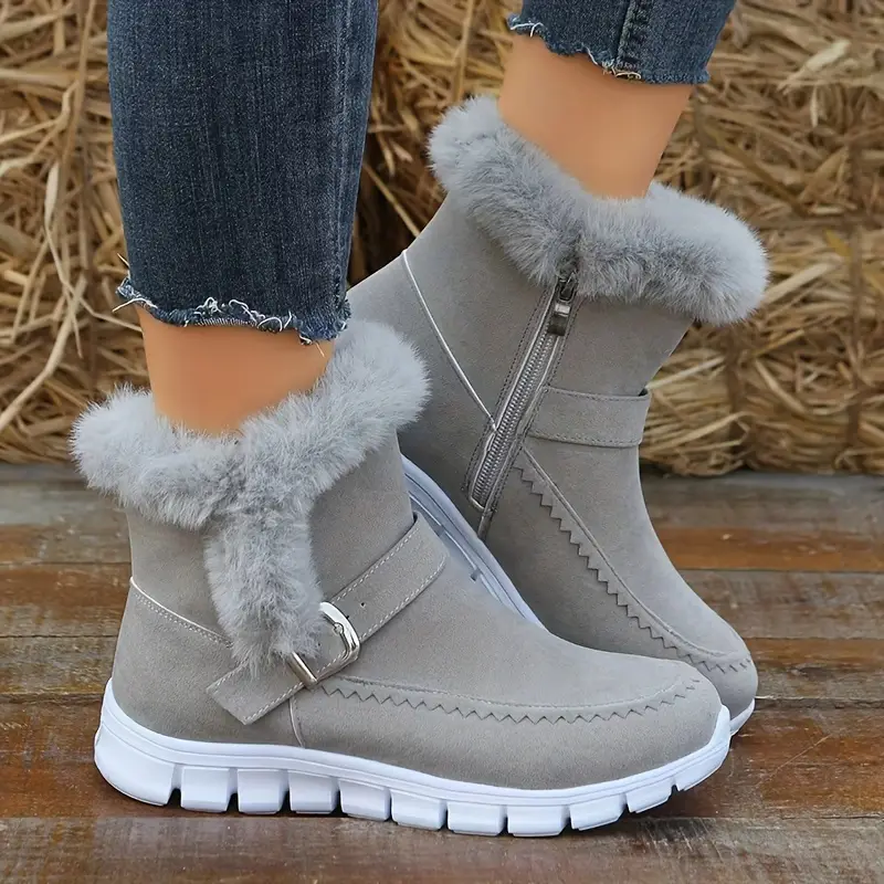 SABRIELLE™ THERMAL PLUSH ANKLE BOOTS - Image 3