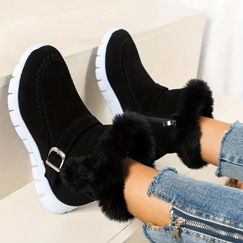 SABRIELLE™ THERMAL PLUSH ANKLE BOOTS - Image 5