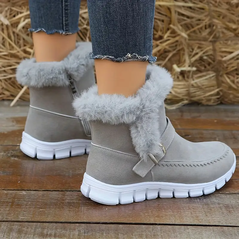 SABRIELLE™ THERMAL PLUSH ANKLE BOOTS - Image 7