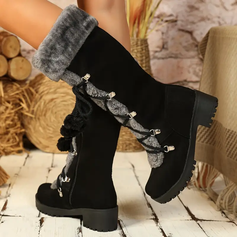 SAVARIA™ FAUX FUR-LINED KNIGHT BOOTS - Image 3