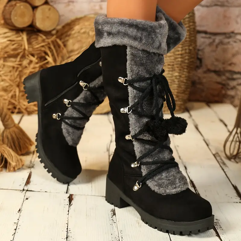 SAVARIA™ FAUX FUR-LINED KNIGHT BOOTS - Image 4
