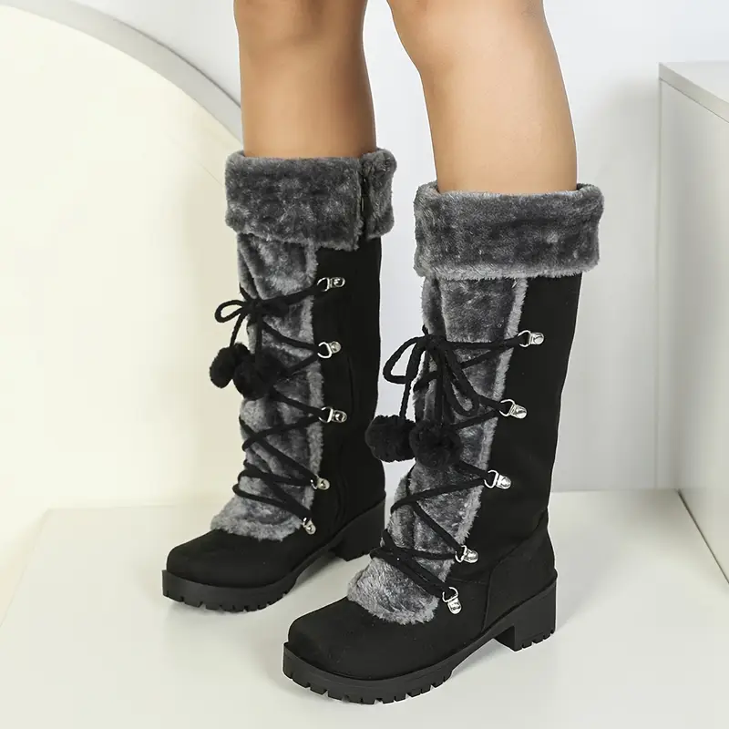 SAVARIA™ FAUX FUR-LINED KNIGHT BOOTS - Image 5