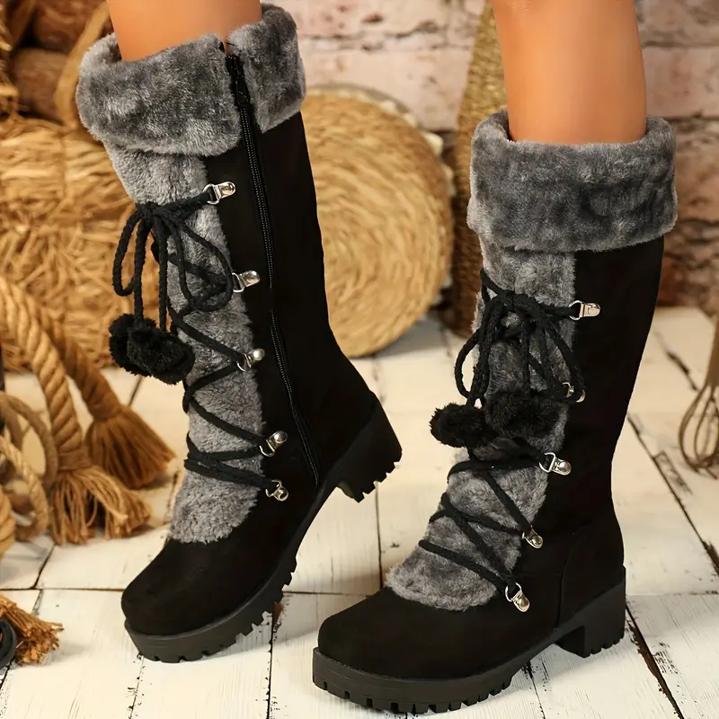 SAVARIA™ FAUX FUR-LINED KNIGHT BOOTS - Image 7