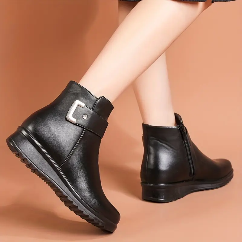 SAVVINA™ FLEECE-LINED WINTER ANKLE BOOTS - Image 6