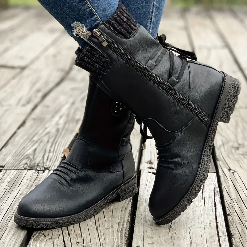 SELENE™ RETRO BLACK CHELSEA BOOTS - Image 6