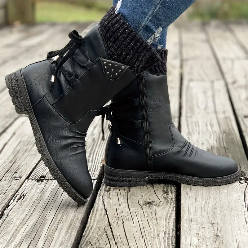 SELENE™ RETRO BLACK CHELSEA BOOTS - Image 8