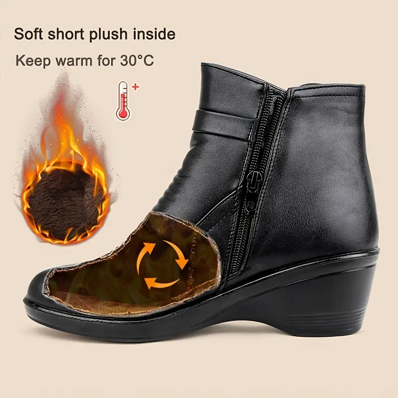 SERENELLA™ WOMEN'S SIDE ZIPPER PLATFORM BOWKNOT BOOTS - Image 5