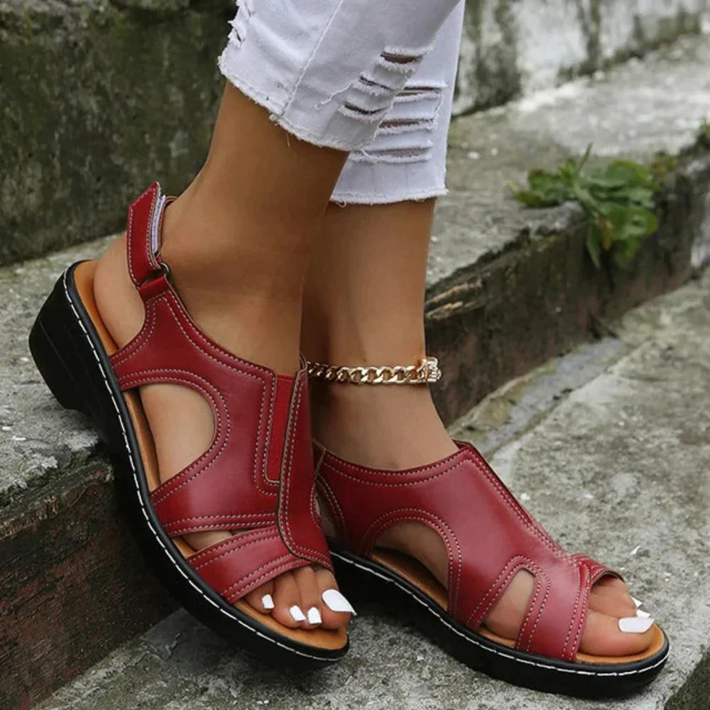 PREMIUM™ ORTHOPEDIC LEATHER WEDGE SANDALS 🎁 EASTER SALE 50% OFF - Image 4