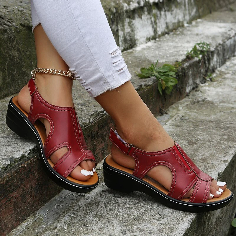 PREMIUM™ ORTHOPEDIC LEATHER WEDGE SANDALS 🎁 EASTER SALE 50% OFF - Image 9