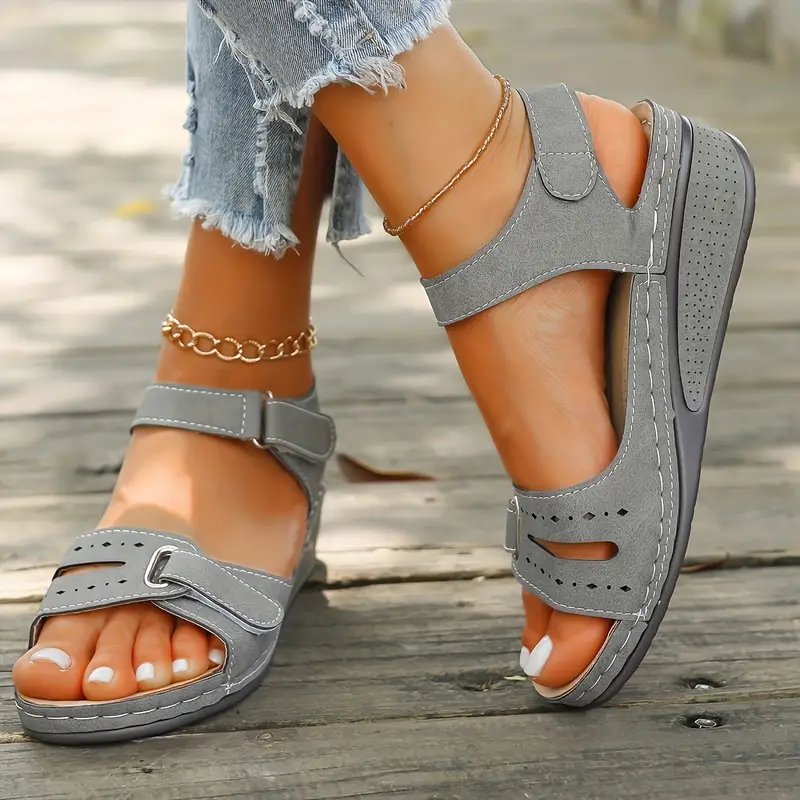 YALGOO™ WOMEN'S SOLID COLOR COMFORT SANDALS - Image 10
