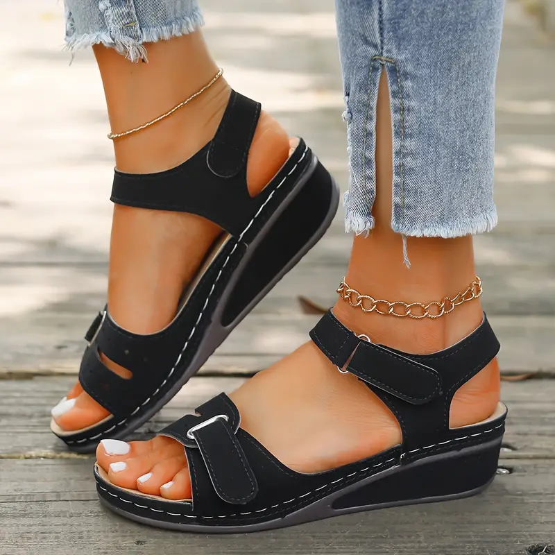 YALGOO™ WOMEN'S SOLID COLOR COMFORT SANDALS - Image 6