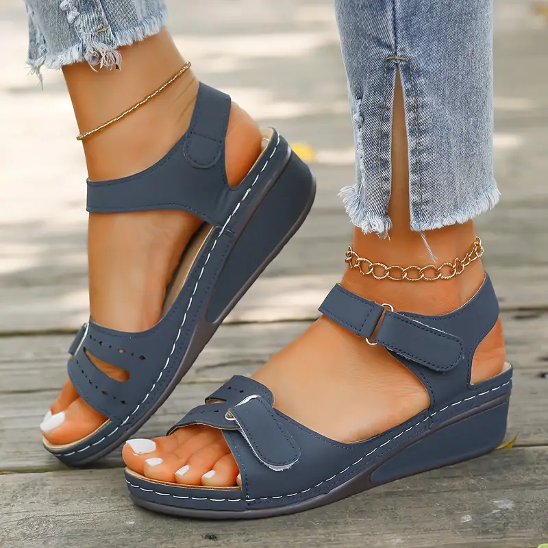 YALGOO™ WOMEN'S SOLID COLOR COMFORT SANDALS - Image 7