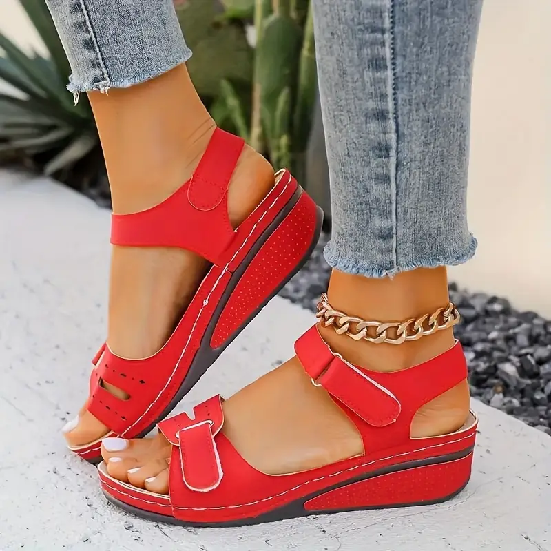 YALGOO™ WOMEN'S SOLID COLOR COMFORT SANDALS - Image 8